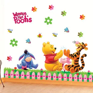 Винни Пух животные Настенный декор виниловые наклейки съемные | Дом и сад