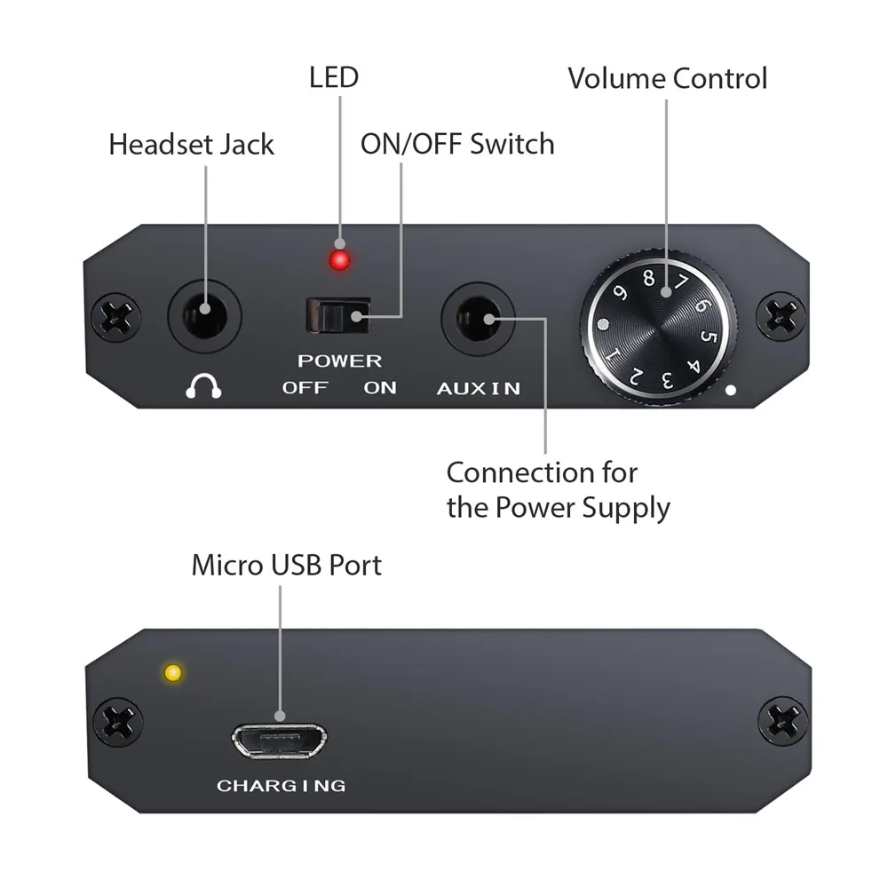 Мини Hi Fi наушники LiNKFOR усилитель для наушников портативный басов без шума аудио