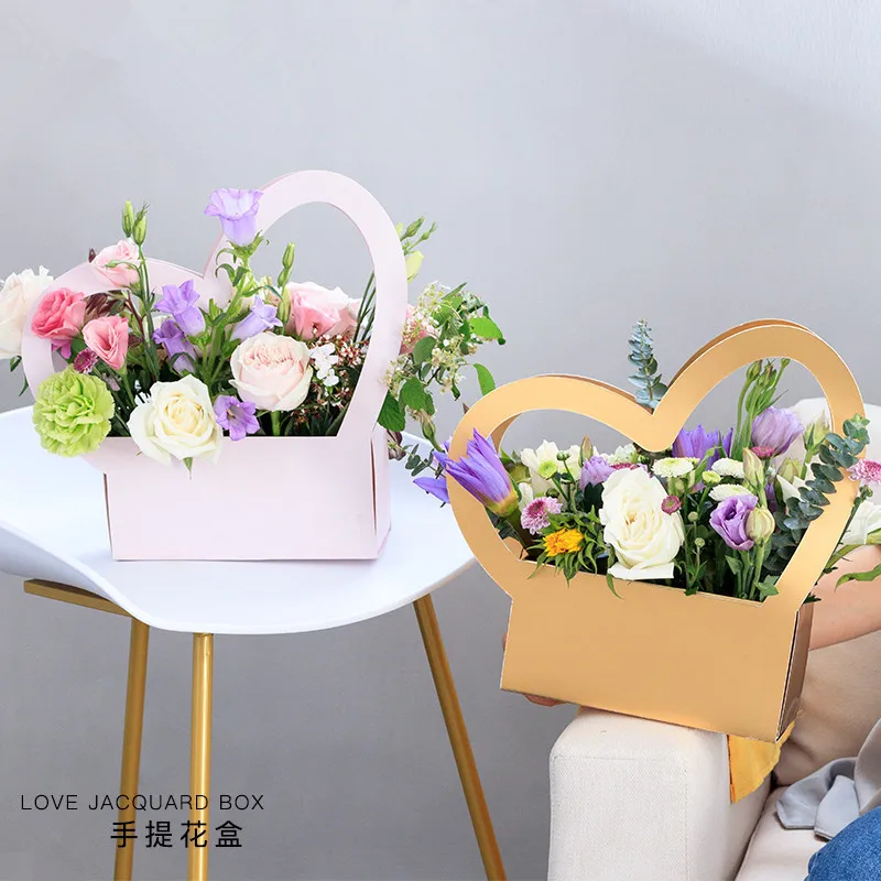 

Роскошная Цветочная коробка в форме сердца, толстая картонная подарочная упаковочная коробка, Цветочная коробка для Дня Святого Валентина,...