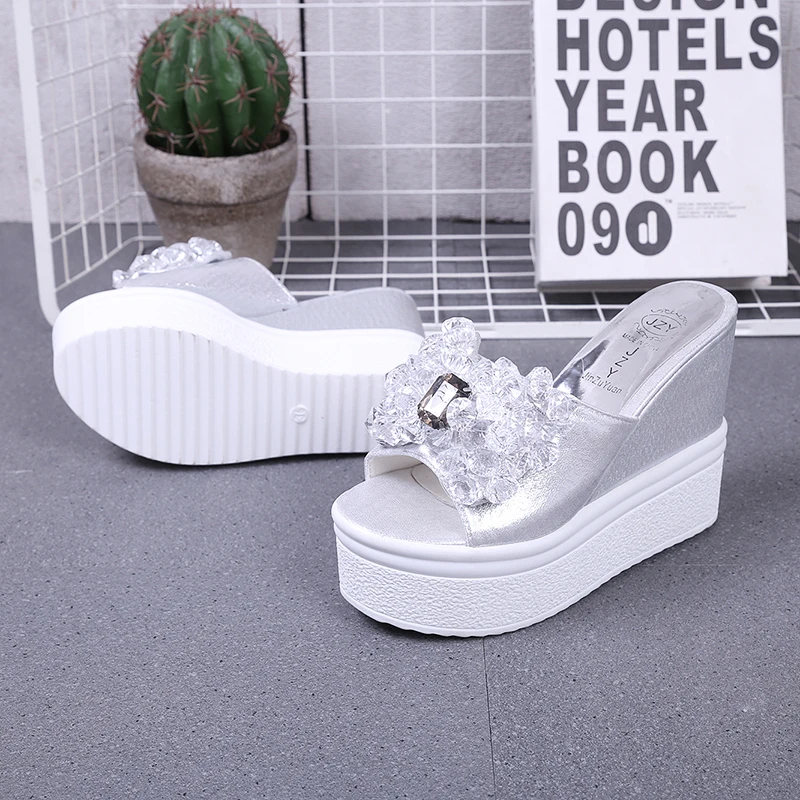 Женская обувь на толстой плоской платформе женские летние шлепанцы Вьетнамки со