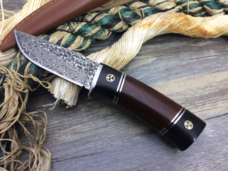 Новейший дамасский охотничий нож Дарт Вейдер импортное лезвие из дамасской