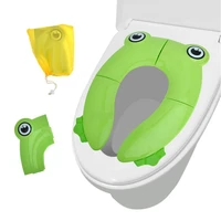 folding potty seat for baby anti slip cute frog portable plastic kids toilet trainer travel wc sit pad for children toilet mat