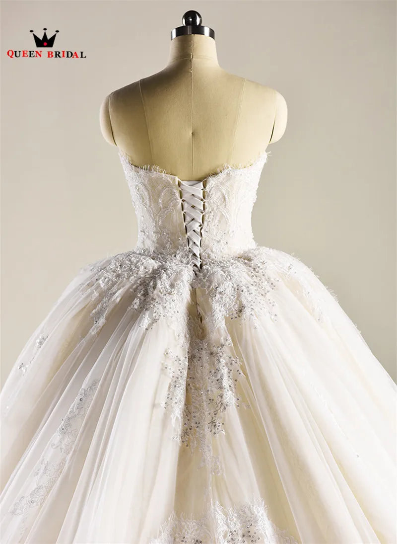 Luxury Princess Long Sleeve Fluffy Tulle Lace Beading Vintage Wedding Dresses 2021 Real Photos Wedding Gown Custom Made XH50