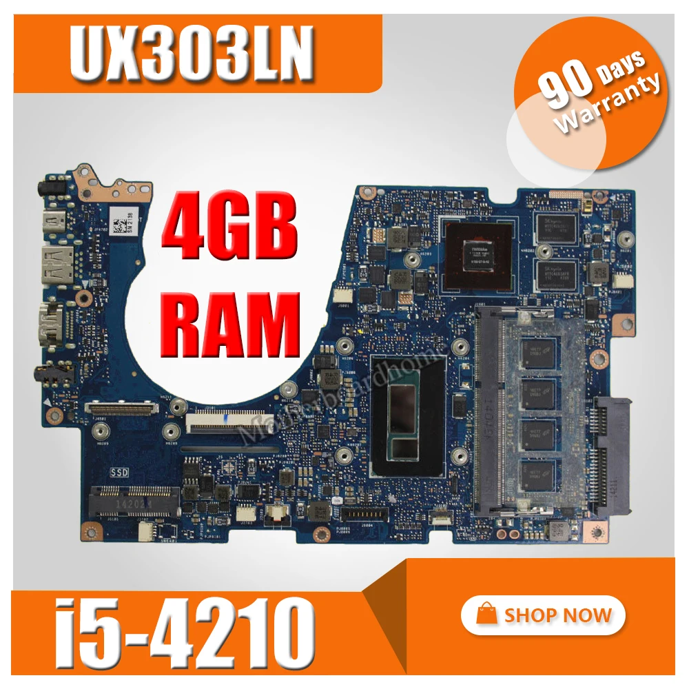 UX303LN материнская плата REV2.0 I5-4210U 4 ГБ для ноутбука ASUS UX303 UX303L Материнская плата ноутбука UX303LN материнская плата UX303LN материнская плата