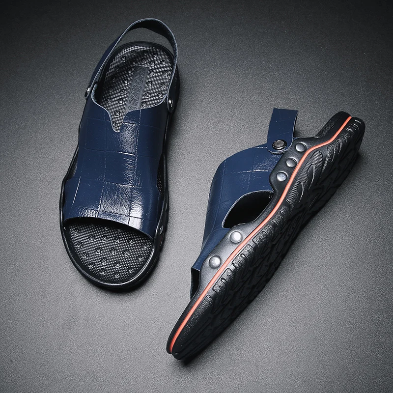 Сандалии DESAI мужские кожаные классические римские сандалии с открытым носком