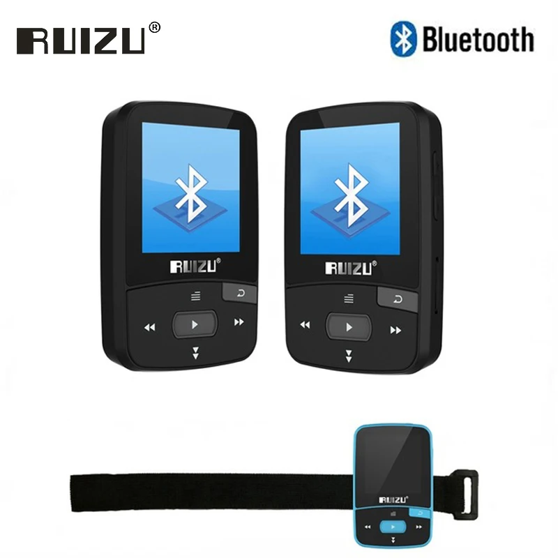 Ruizu X50 спортивный аудио мини Bluetooth Mp3 плеер Музыкальный Аудио Mp 3 с радио цифровой Hi