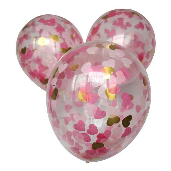 Романтической свадьбы конфетти украшения воздушными шарами 6 шт. розовое золото