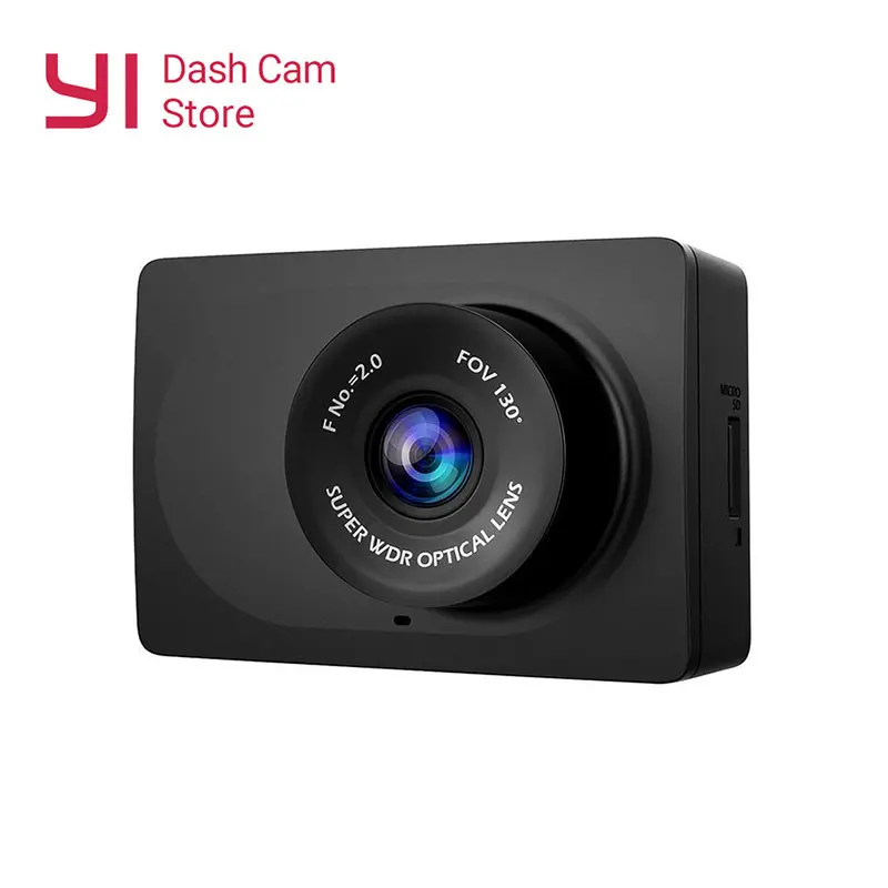 Автомобильный видеорегистратор YI Compact Dash Camera 1080P FHD Wi-Fi Разрешение 2.7K Широкий угол обзора 130° g-Сенсор Ночное видение