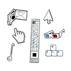 Инструмент для компьютерного курсора брошь на панели клавиатуры WASD стрелка на ладони индикатор курсора 3D эмалированная булавка для очков заметок значки в подарок