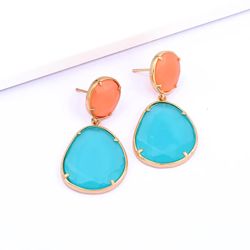 Женские Висячие серьги dayooff Boho большие геометрические с золотыми каплями и