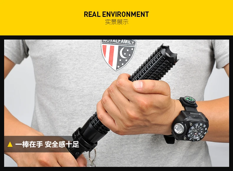 Lanterna Powerful Telescoping Led Cree Xml T6 Flashlight Tactical Torch Baton Flash Light Self Defense 18650 OR AAA 3000 Lumens