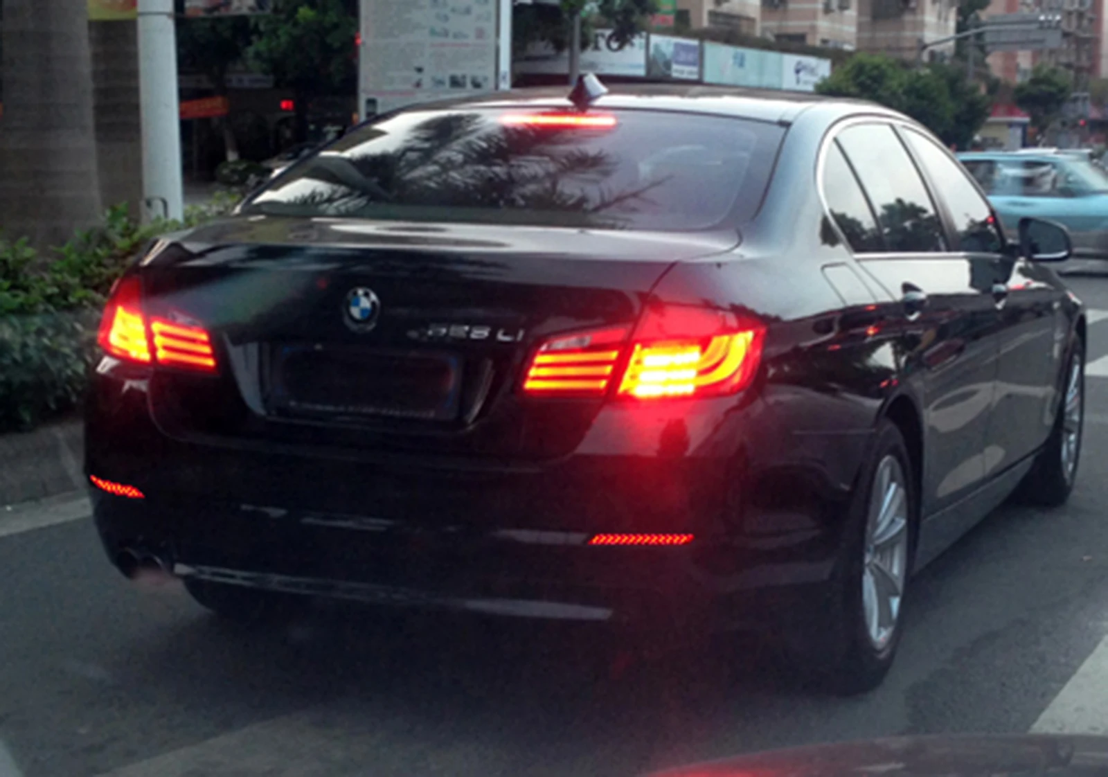ANGRONG 2X красный объектив задний бампер отражатель стоп светильник для BMW 5 серии F10