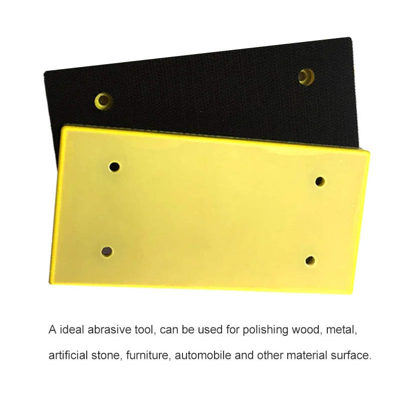 

Rectangular Sanding Pad 70*140mm Hook and Loop Sander Backing Pad Abrasive Power Tools Accessories
