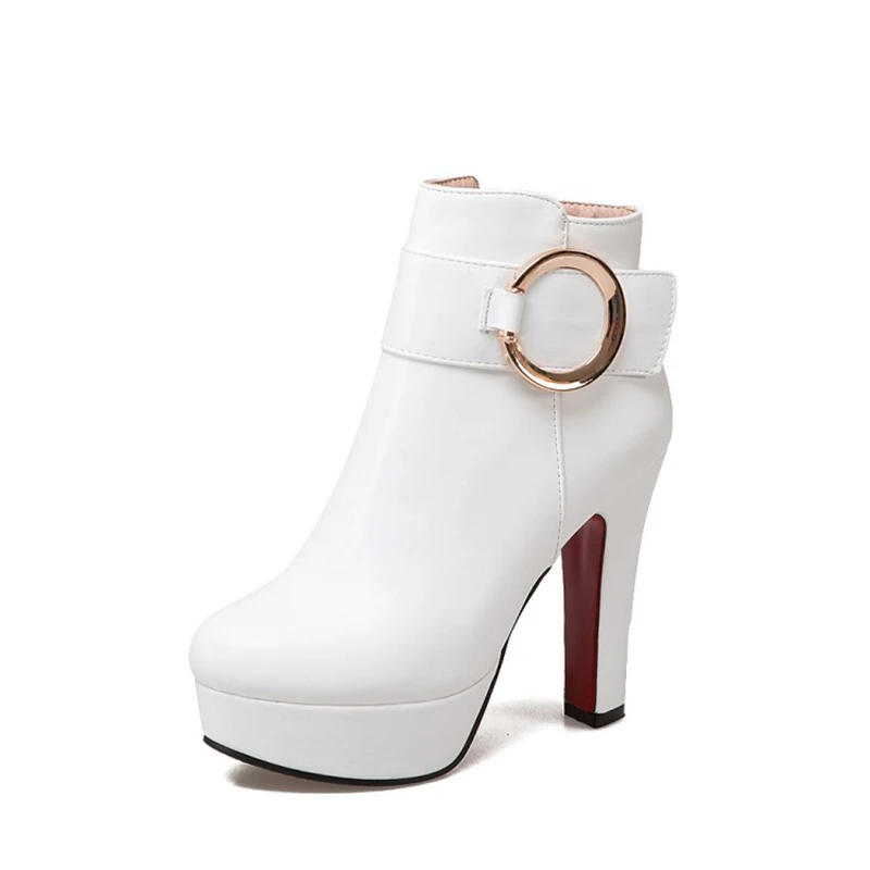 Зои салдана 2017 искусственная кожа круглый носок на очень высоком украшения из