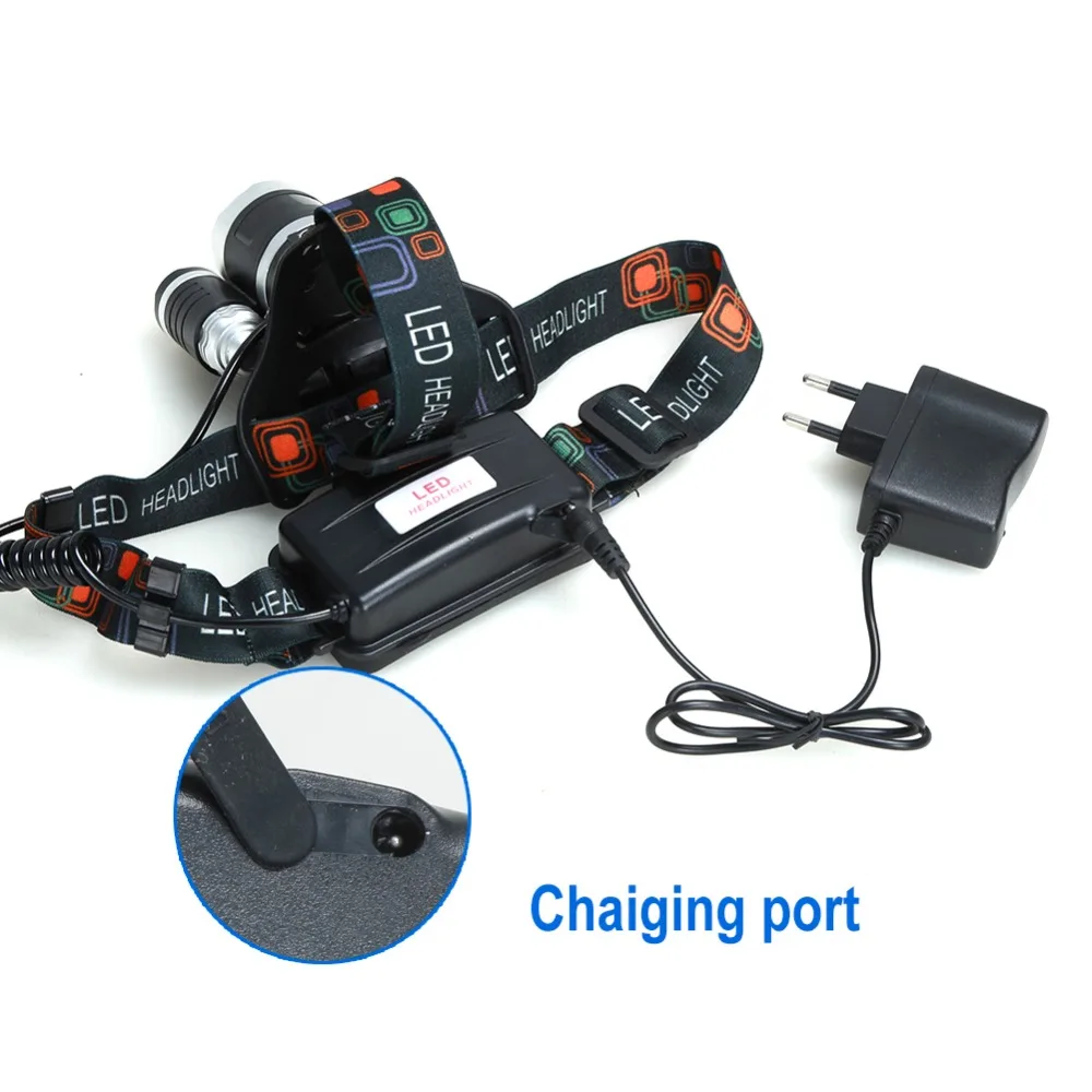Anjoet Портативный CREE XM L T6 светодиодный налобный фонарь Головной для спорта на