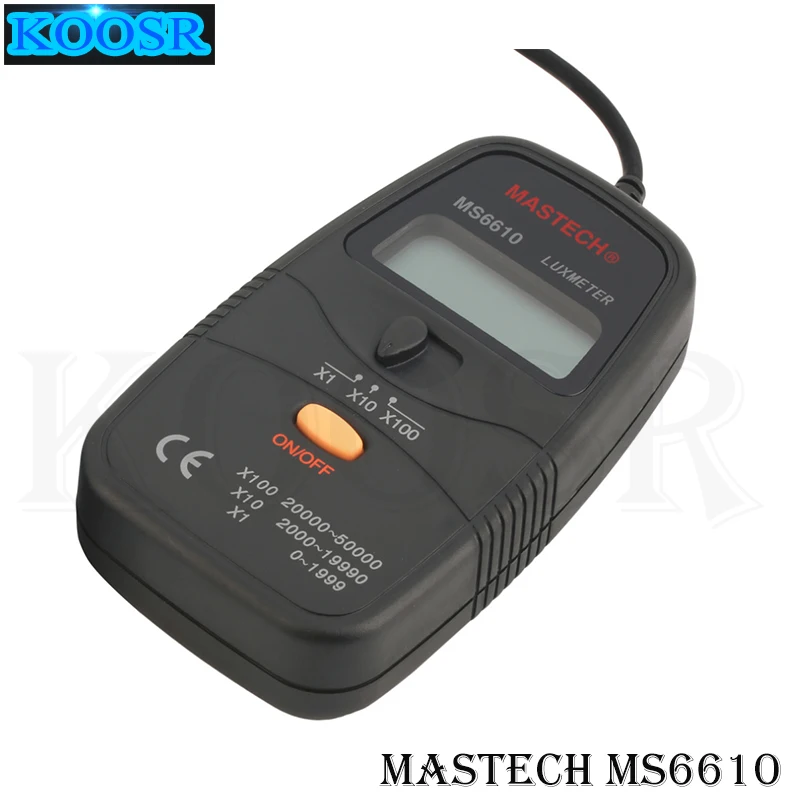 MASTECH MS6610 Высокая точность 0~ 50, 000LUX цифровой Люксметры Illuminometers с отдельным фотодетектор
