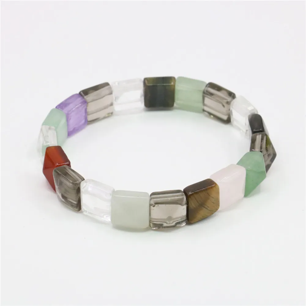 Multicolor Crystal Bracelet Jades Tiger Eye Natural Stone Women Girl Gifts DIY Hand Made Ornaments Fashion Jewelry Making Design | Украшения
