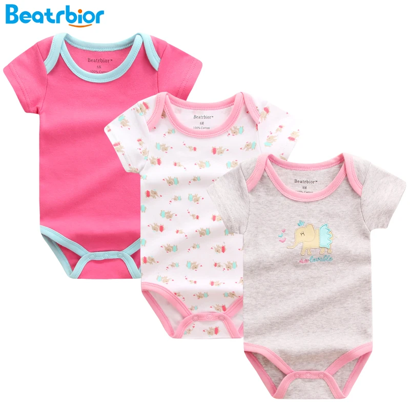 Одежда для новорожденных мальчиков хлопковый комбинезон с коротким рукавом