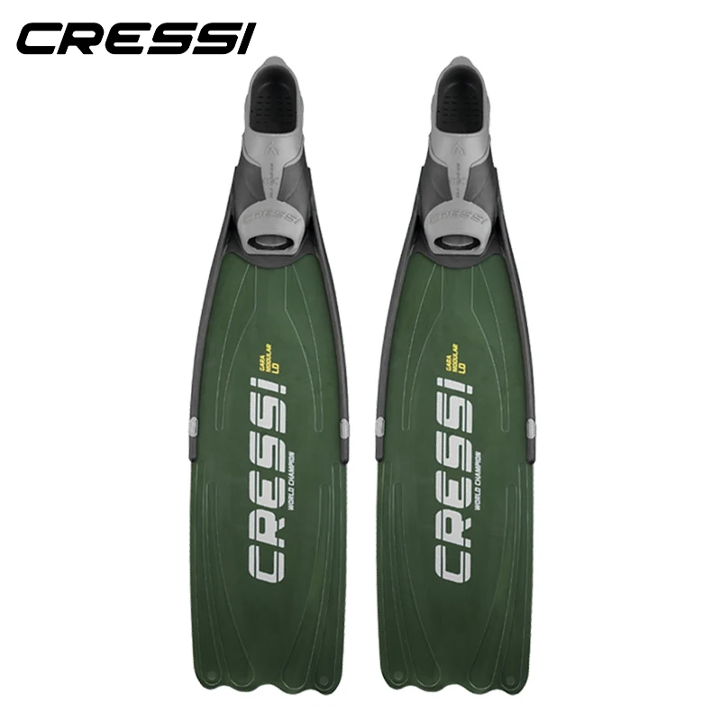 Cressi GARA модульные LD Бесплатные ласты для дайвинга камуфляжные зеленые длинные лезвия Профессиональные сменные лезвия плавники для взрослых