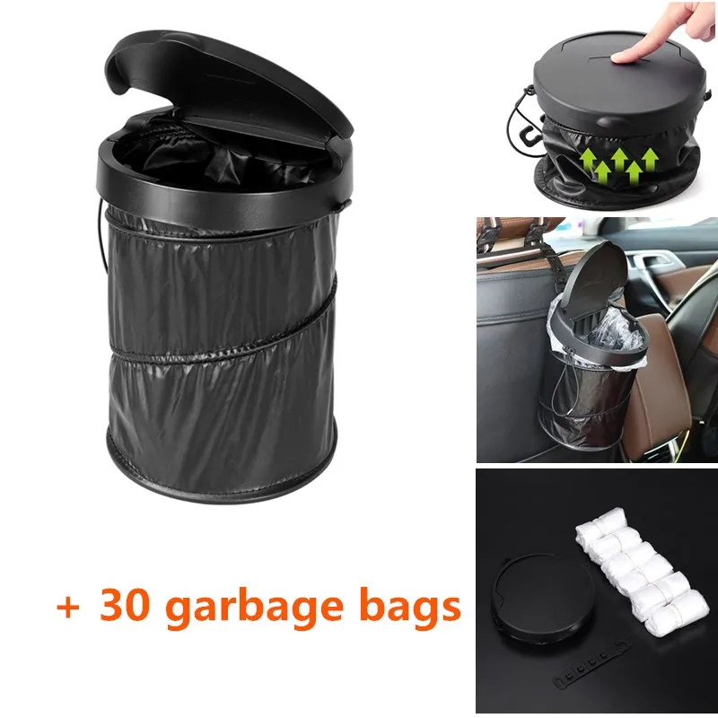 Портативный автомобильный мусорный бак водонепроницаемый складной всплывающее