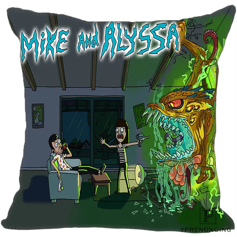 Заказная Красивая наволочка Rick and Morty Art квадратная Наволочка на молнии(с одной стороны) 180522-17-30