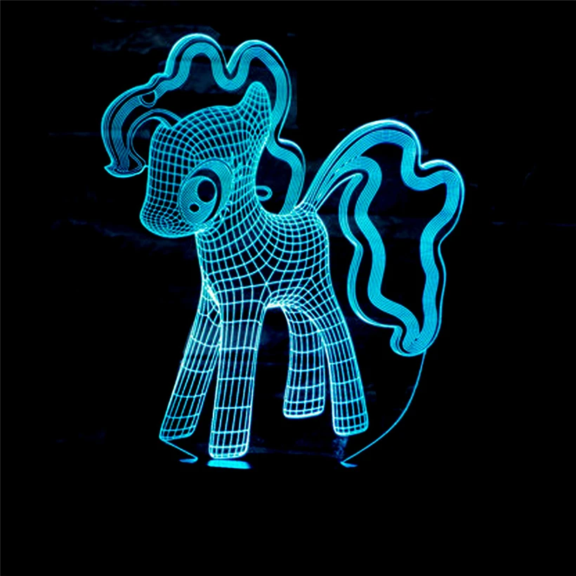 Супер милый 3D иллюзия собака ночник 7 цветов мигающий LED Настольная лампа USB