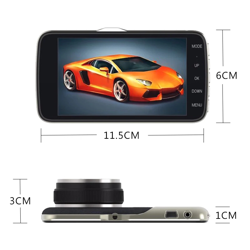 Full HD 1080P угол обзора 160° Регистратор с IPS экраном 4 дюйма лучший недорогой