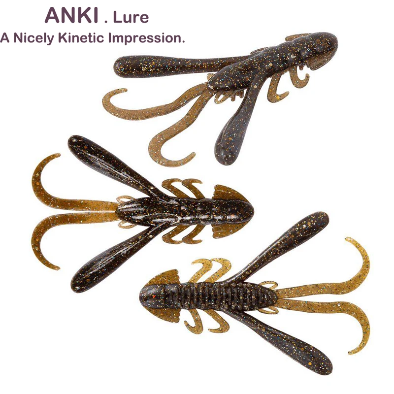 ANKI рыболовная приманка rush craw 6 г 7 см шт./лот соленая двухцветная с ароматом прямая