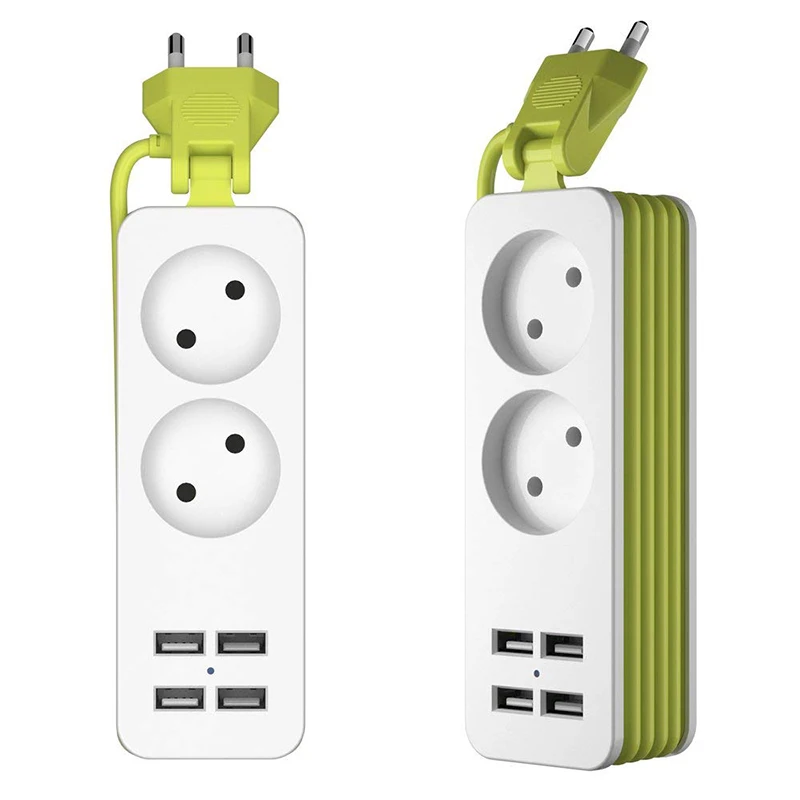 Полоса питания для путешествий портативная зарядная станция 4 USB без защиты от