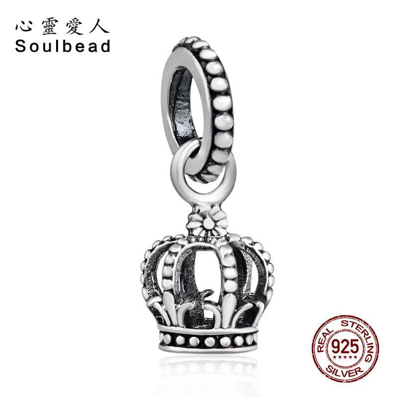 Soulbead благородная Великолепная корона Шарм из стерлингового серебра 925 пробы