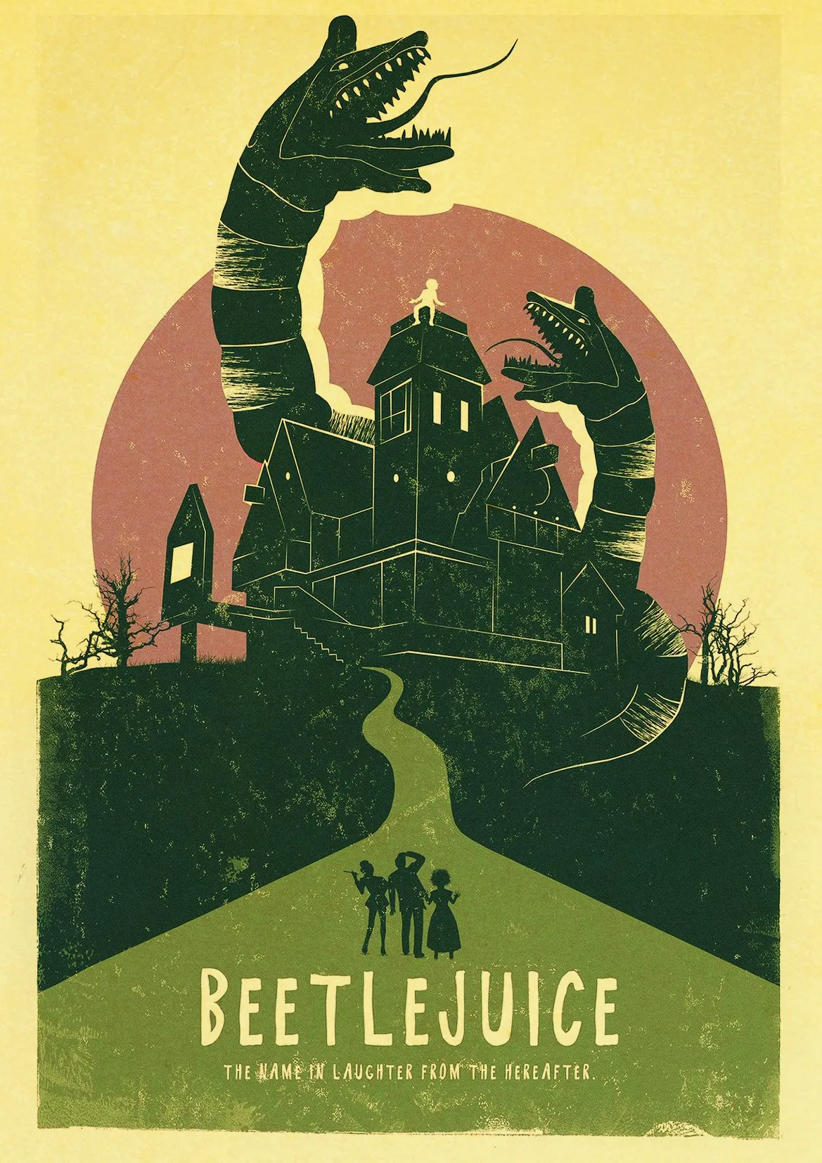 Фильм ужасов Beetlejuice Ретро плакат Стикеры из крафтовой бумаги украшение дома стикер на стену - Цвет: D153
