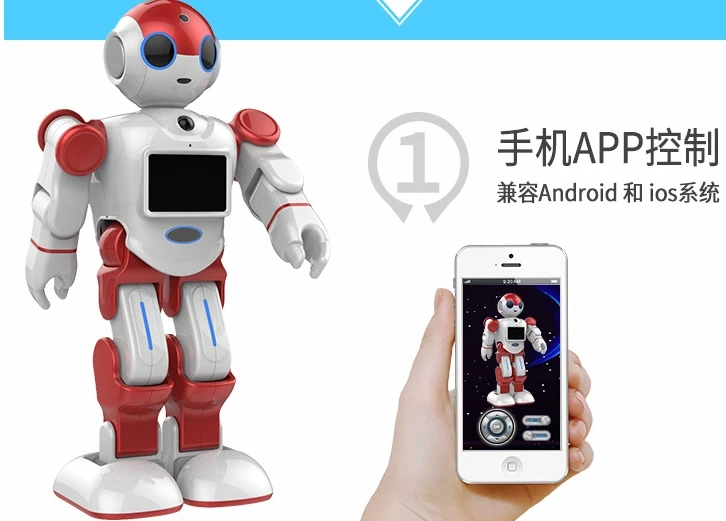 Домашний интерактивный гуманоидный робот образовательный с SDK и мобильным
