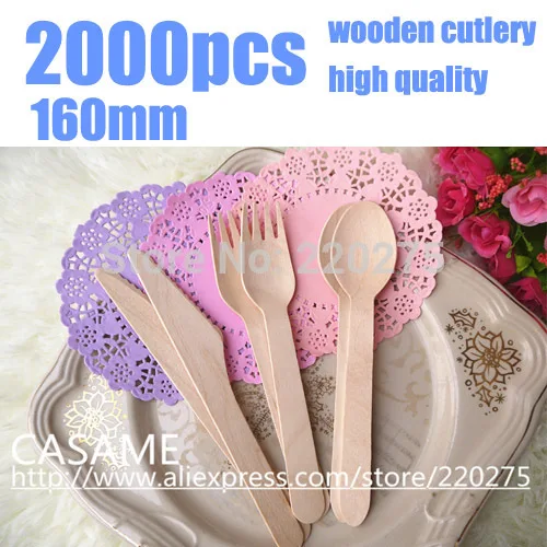 Столовые приборы деревянные одноразовые 160 мм 2000 шт.|fork|cutlery clockcutlery set stainless steel |