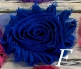 royal blue 10 шт./лот 2," 19 цветов модные шикарные потрепанные шифоновые цветы для детей аксессуары для волос 3D потертая Ткань Цветы для головной повязки - Цвет: royal blue