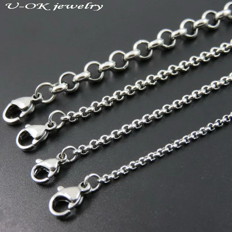 Цепочка круглого сечения из нержавеющей стали 316L 40-90 см на заказ 2/2 5 3 4 6 7 8 9 мм |