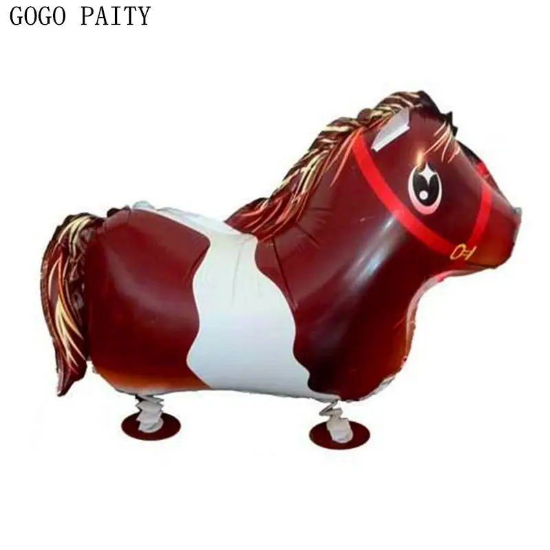 GOGO PAITY Новый ходячий Пони моделирование алюминиевый шар мультфильм игрушки