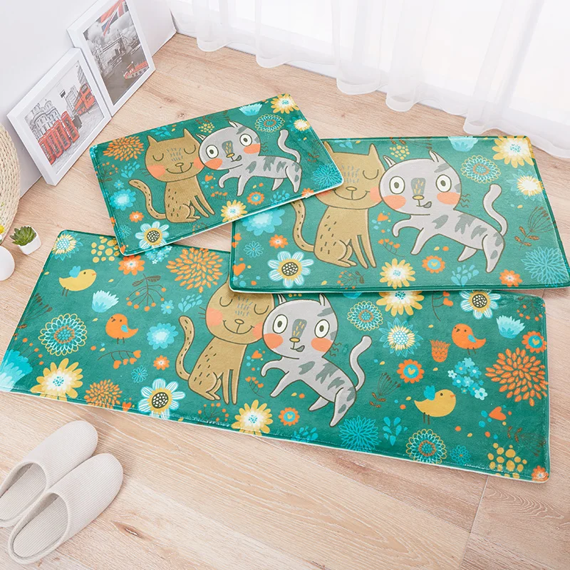 Милый мультяшный коврик с котом ковер для ванной гостиной спальни кошачий Коврик