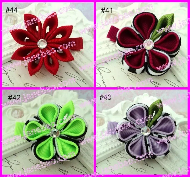 Бесплатная доставка разноцветные розовые 500 шт. заколки для волос kanzashi с цветами