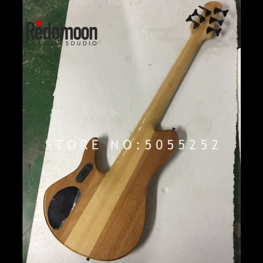 Фабричный изготовленный на заказ 6 струн бас электрический с глазом poplar гитара