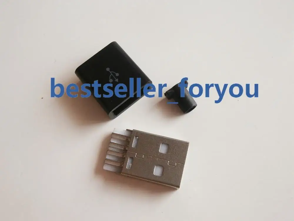5X USB 3. 0 Type-A штекер 4-контактный переходник паяльный разъем черная крышка 3 шт. |
