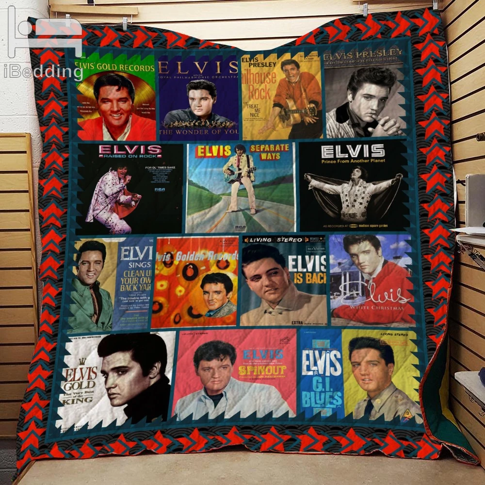 Комплект постельного белья ELVIS PRESLEY с рок н ролловым принтом стеганое одеяло