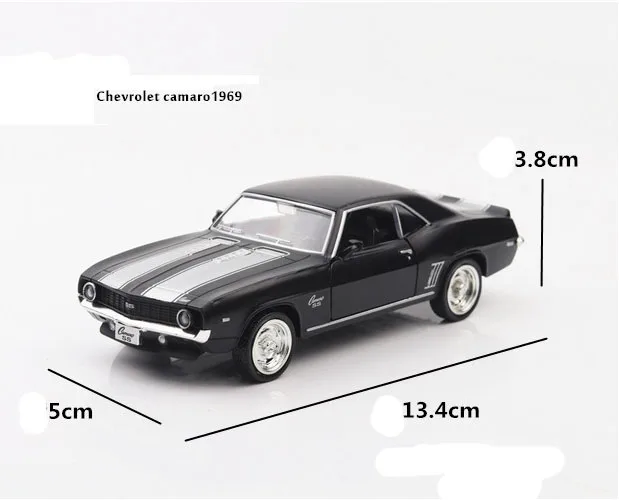 1/36 Corvette Camaro G63 шлифовальная модель автомобиля из черного сплава, моделирование детских литых автомобилей, игрушки, коллекция подарков - Цвет: camaro 1969