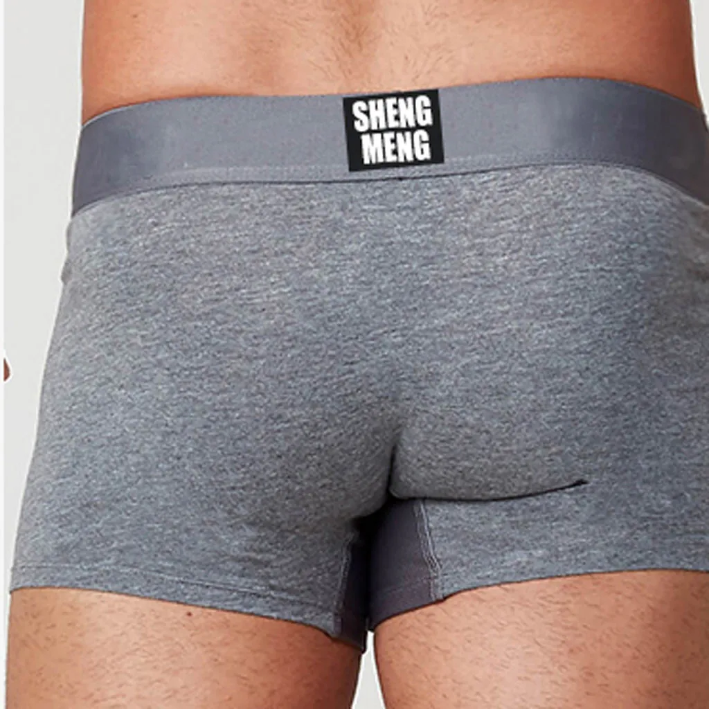 Мужские боксеры спортивное дышащее нижнее белье с плоским углом однотонное u