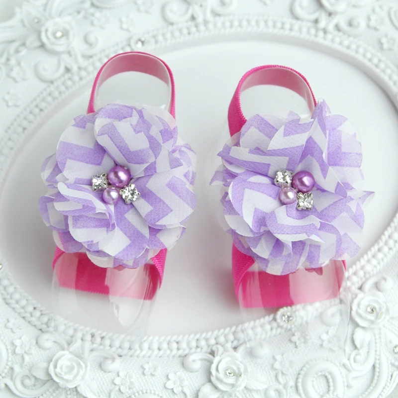 2015 Girls lace flowers baby shoes Rhinestone/pearl calcados infantis infant cute Boutique Barefoot Shoes #2X0209 10 pair/lot |