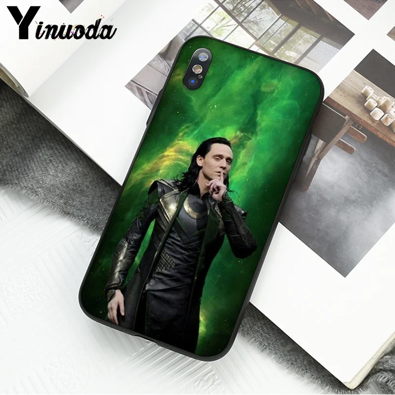 Yinuoda Marvel Hero Loki ТПУ черный чехол для телефона чехол для Apple iPhone 8 7 6 6S Plus X XS MAX 5 5S SE XR Чехол для мобильного телефона s