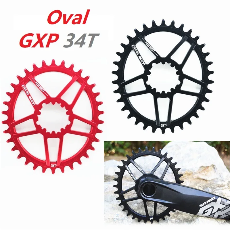 Mountain Bike Oval Chain Wheel 6mm Offset 34T Teeth GXP Chainring 9/10/11/12 Speed Universal For XX1 NX X1 GX