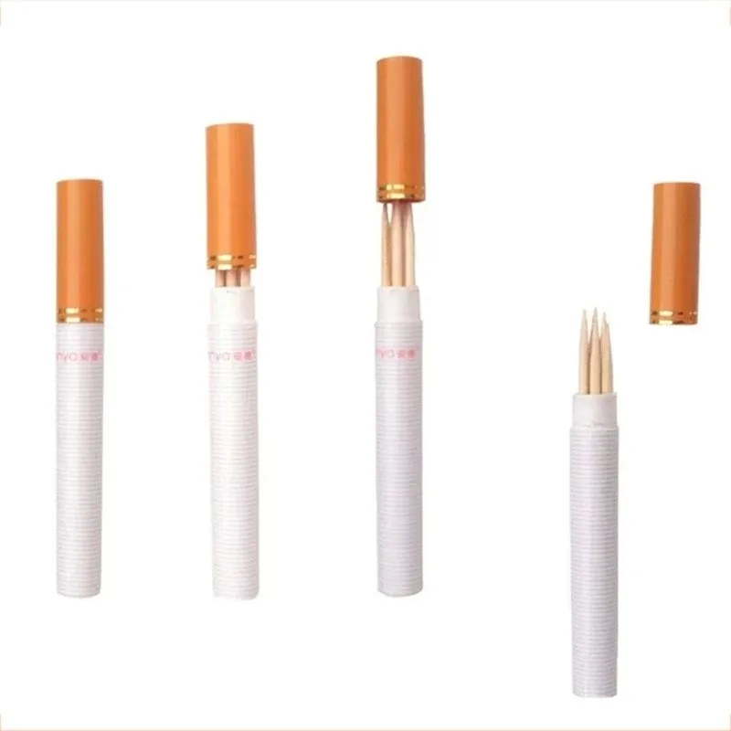 Комплект из 2 предметов Модная Портативная зубочистка коробка в виде Сигареты