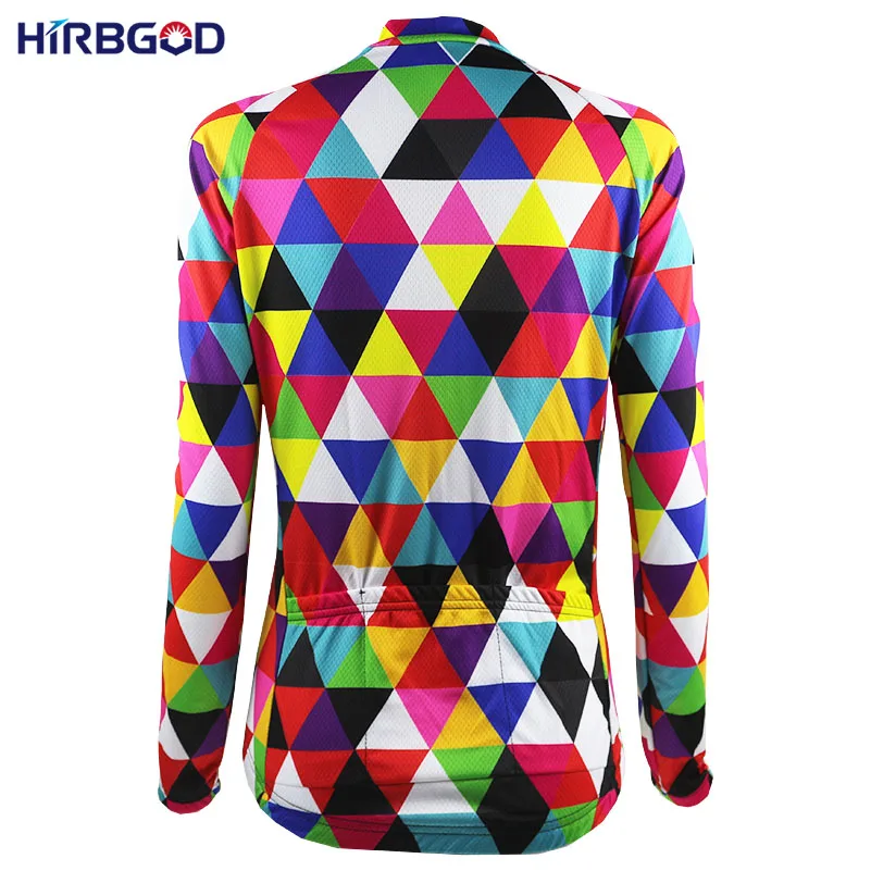 HIRBGOD красочные женские велосипедные майки куртка MTB горный велосипед одежда с длинным рукавом Дорожный Dh велосипед спортивная одежда Ropa Ciclismo, NR172