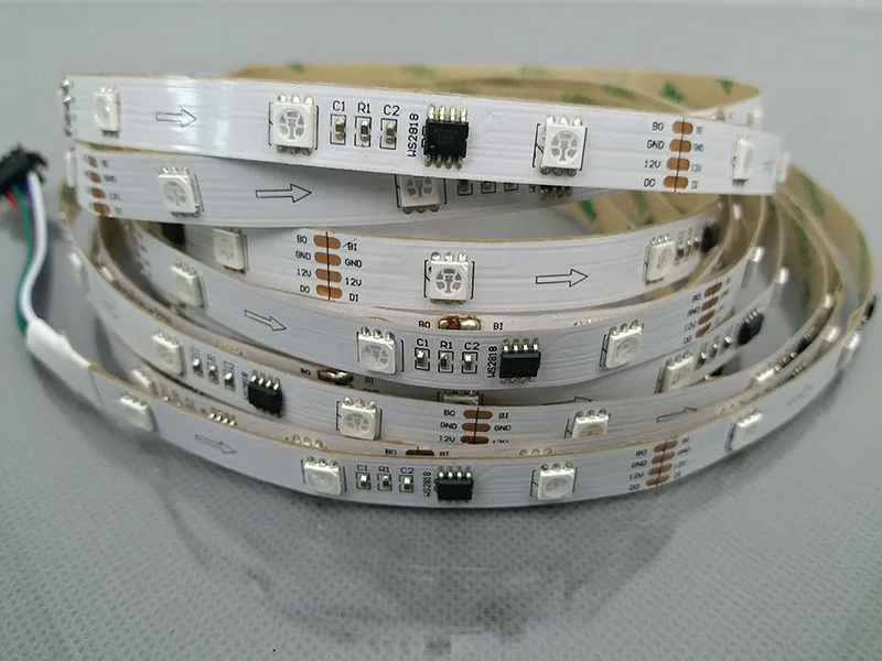 5 м 30 светодиодный s/M TM1934 цифровой RGB полосы 5050 SMD адресуемых гибкие Pixel Лента ТВ