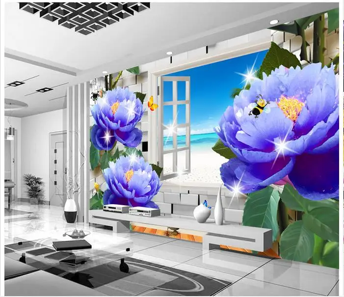 Высококачественные пользовательские фотообои 3d фрески настенная бумага